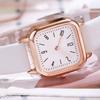 Lasmall Women's Leather Wristwatch: Simple, Daily Use Women's Watch Brown Color + Case Included
