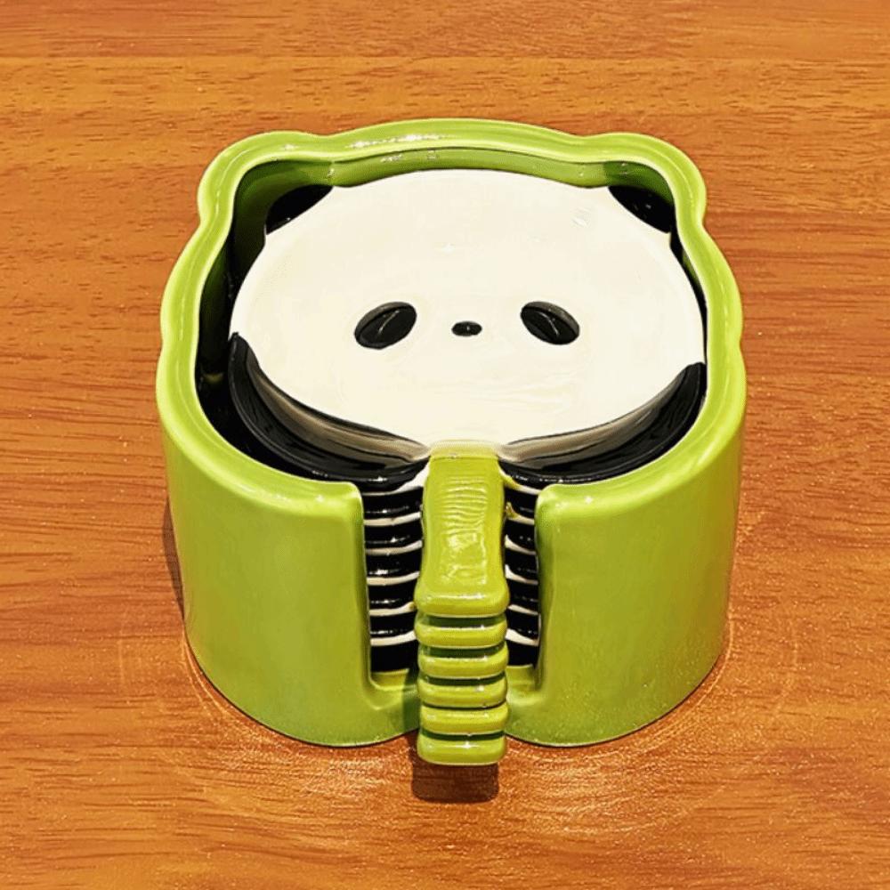 4/6Pcs Stackable Cartoon Panda Snack Dish Creative Mini Sauce Bowl Set  Table Decoration