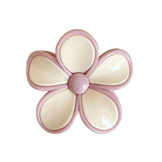 Hair Clip Flower-Shaped Candy Color Hairpin Back Head Hair Claw No Hair Damage Hair Decoration Daily Wear