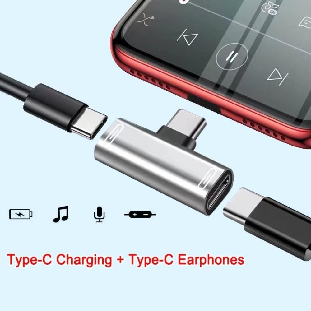 2 Pezzi Convertitore Splitter da Maschio Tipo C a Doppia Femmina Tipo C Accessori per Telefono