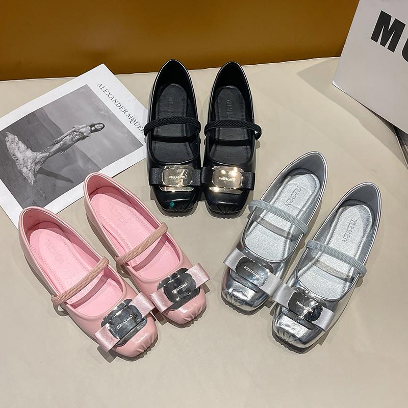 Fashion Pumps Woman Shoes Mary Jane Low Heel Square Toe Kawaii Spring Summer Flat Comfortable Elegant Pink Heels Shoes for Girls Luxury
