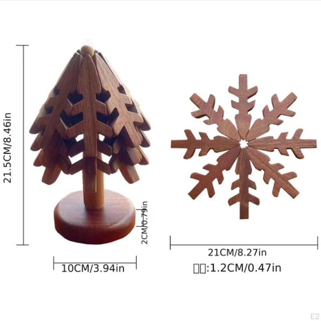 Baum Untersetzer Holz Untersetzer Set Hitzebeständiges Pad Holzmatte Topfuntersetzer für Schüsseln