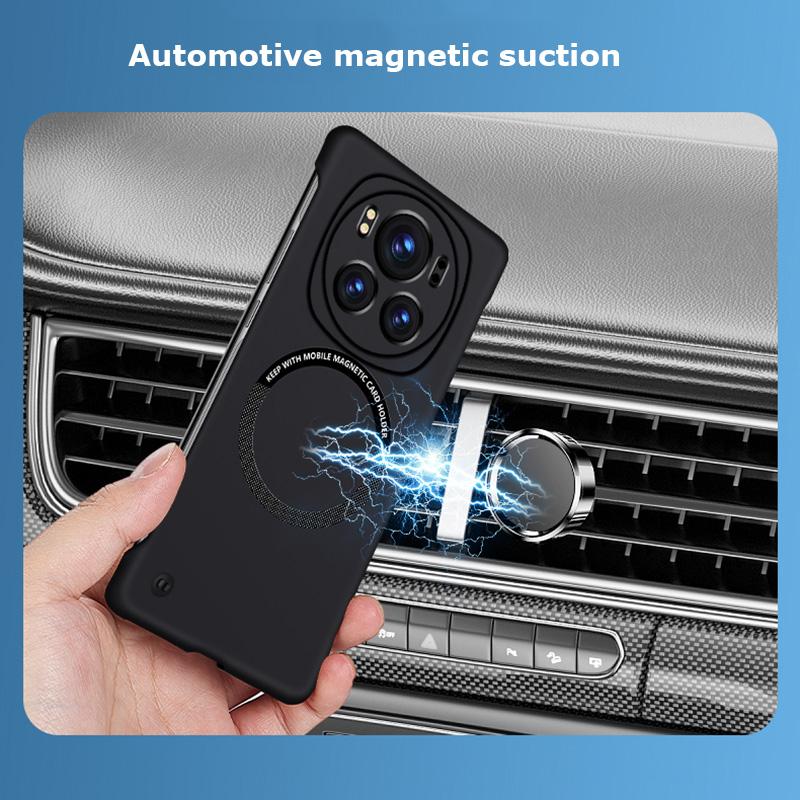 Frameless Matte Magnetic PC Case For Honor Magic 6 5 4 3 Magic6 Magic5 Pro Car Adsorption Shockproof Wireless Charging Case Casing Cover Shell