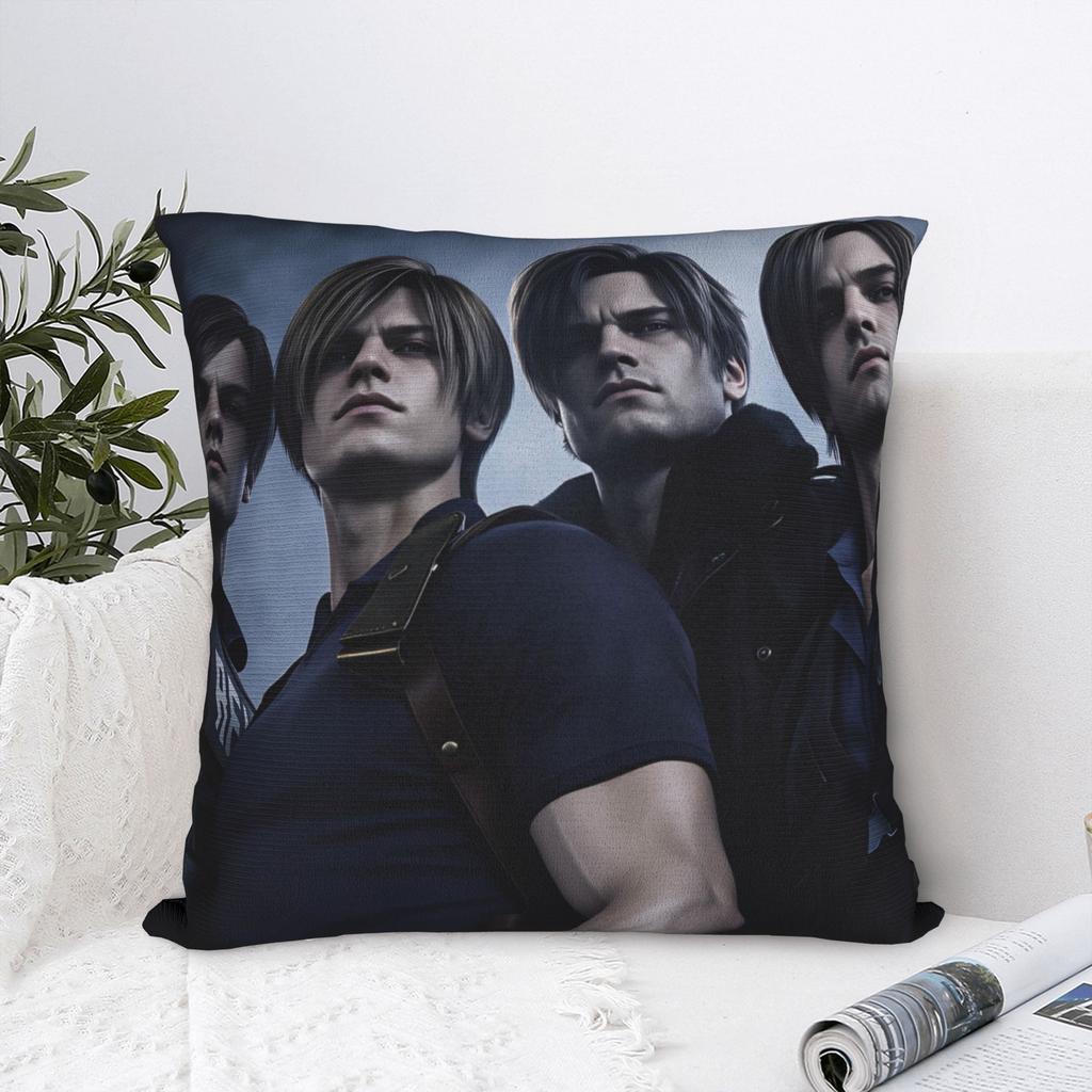 Leon Kennedy Pillow Case Cute Funny Pillow Cover Square Pillowcases For Living Room Bed Chair