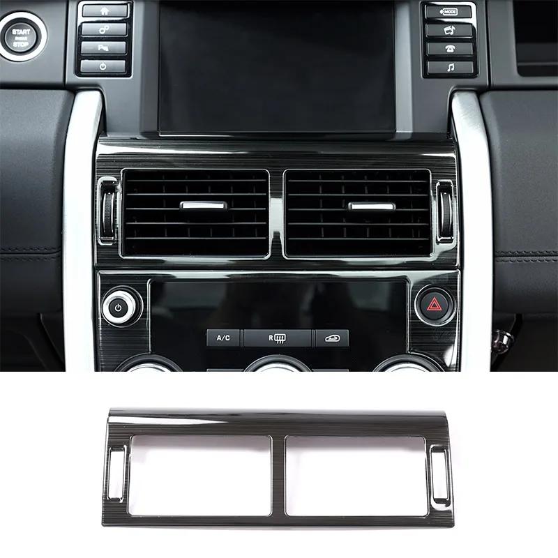 Stainless Steel Black Brushed Central Control Interior Decorative Sticker For Land Rover Discovery Sport 2015-19 Car Accessories