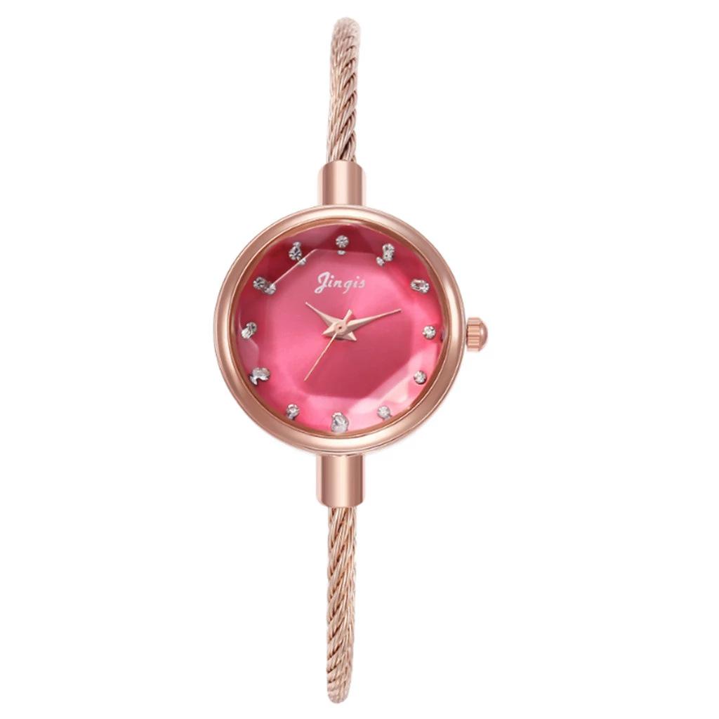Trendy Women's Candy Color Alloy Quartz Bangle Watch