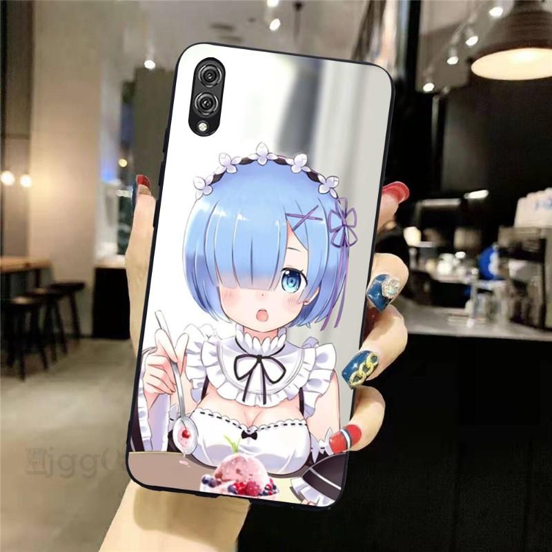 

Чехол для телефона Anime ReZERO Ram Rem для Honor 70 50 20 7S X9 X8 X7 Magic 4 3 Pro, мягкий черный чехол для телефона Honor 70