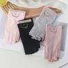 Women’s Cotton Gloves, UV Protection Breathable Thin Summer Gloves, Anti-Slip Driving Cycling Gardening Gloves