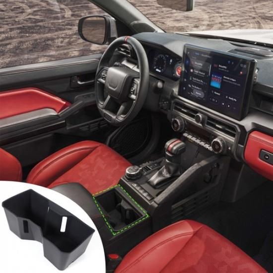 Center Armrest Front Cup Holder Storage Box Tray Fit For Toyota Tacoma 2024-2025