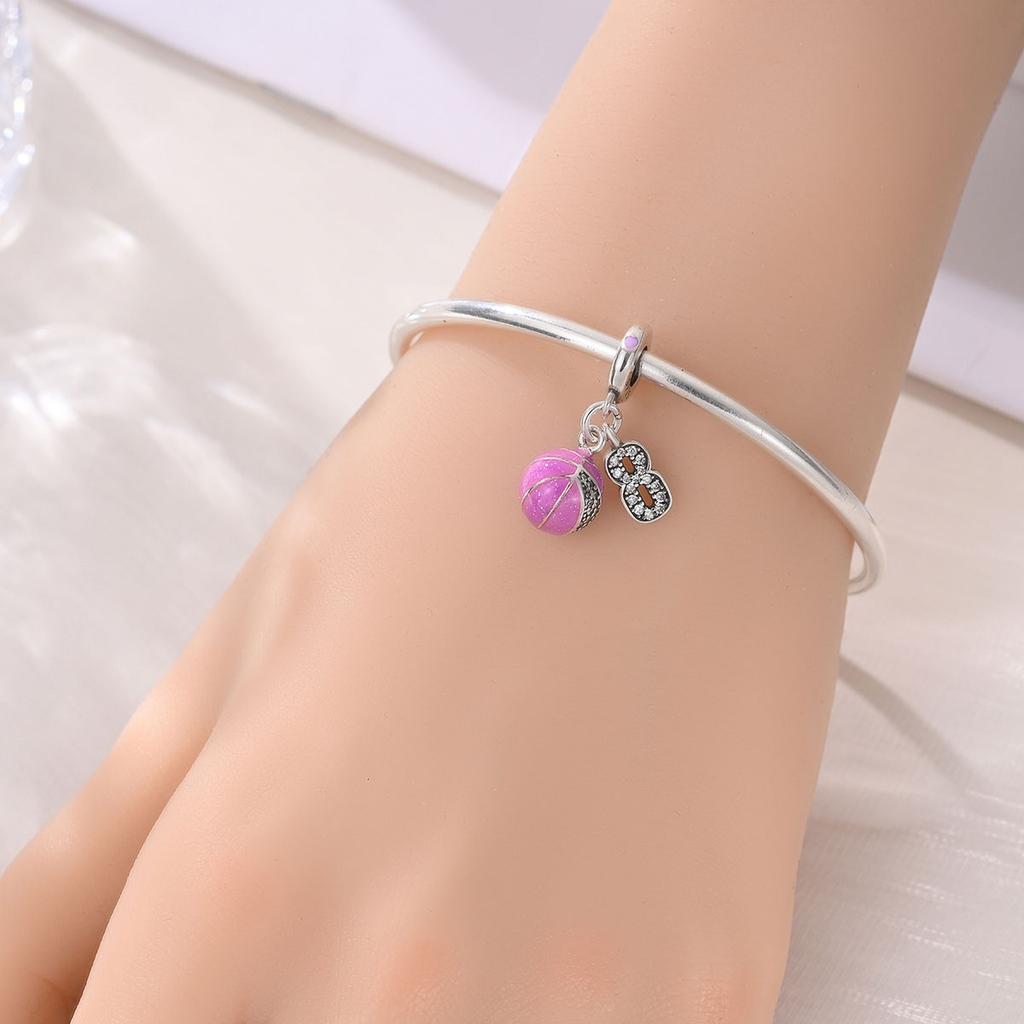 Neue Original Kupferkugel Charms Fußball Basketball Golf Ohrringe Perlen Anhänger Passend für Armband Halskette Schmuck Geschenk