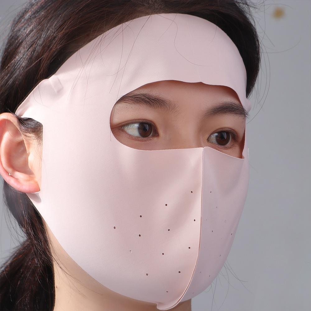 Eye Corner Protection Face Gini Mask Anti-UV Driving Face Cover Ice Silk Sunscreen Mask  Hiking