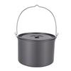 Camping Soup Pot Cookware with Lid 15L Large Outdoor Portable Hanging Pot Cooking Set for 8-10 People