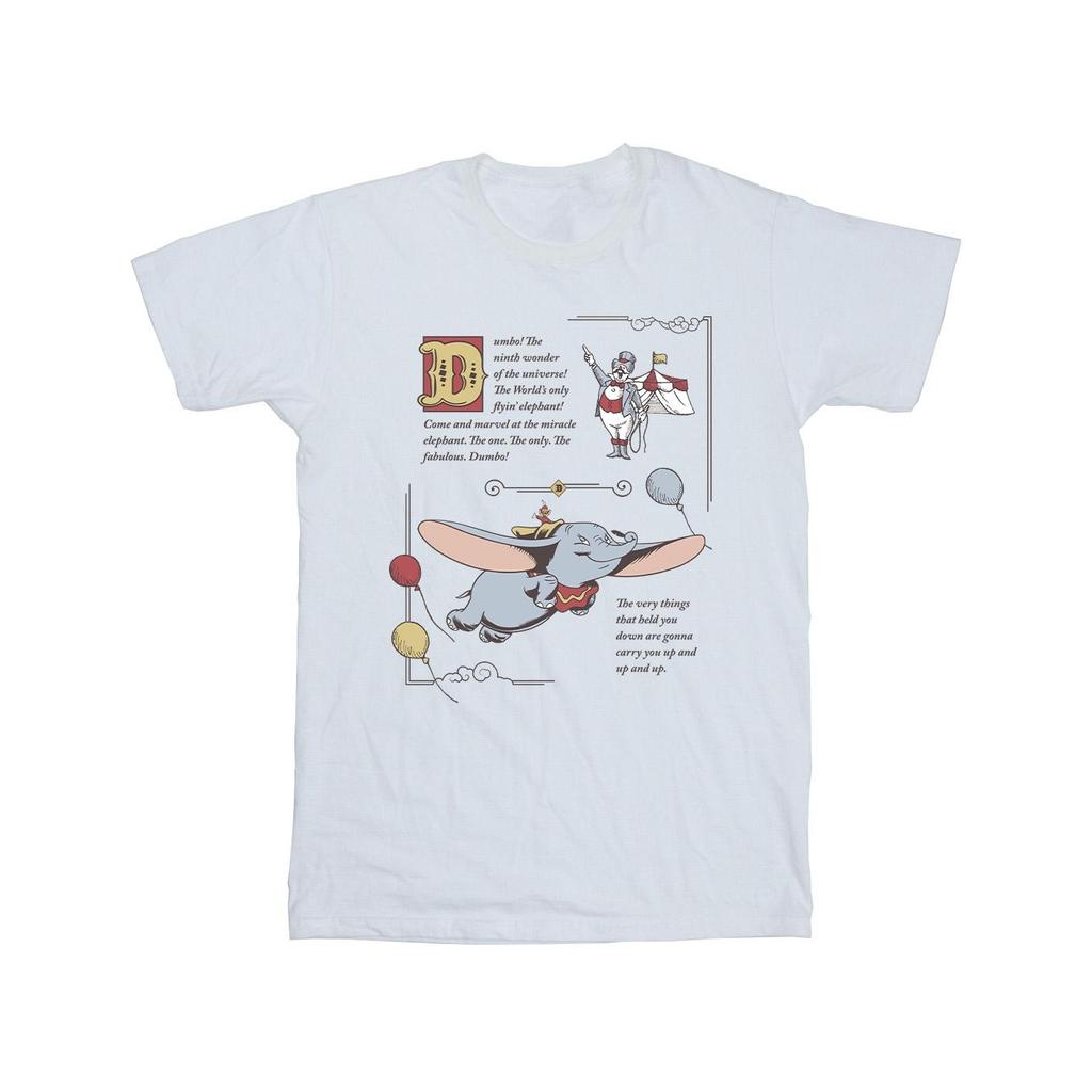 Disney Mens Dumbo Story Book Page T-Shirt