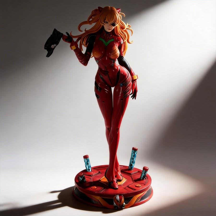 

Neon Genesis Evangelion EVA Plug Suit Mecha Asuka Collectible Statue Figure Model Decoration 48cm