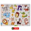 Wooden 3D Educational Grasping Board & Puzzle for Children: Animal & Fruit Theme Cognitive Toy