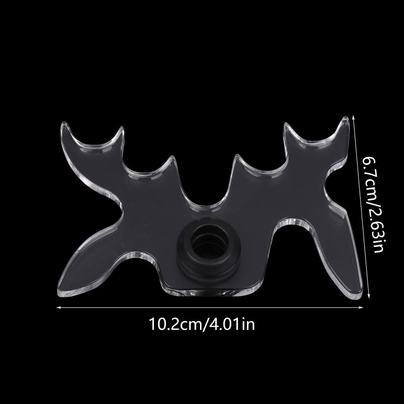 Transparent Acrylic Pool Billiard Cue Bridge Head Plug-In Easy To Use Pool Stick Holder Rubber Acrylic Billiard Cue Bridge A2