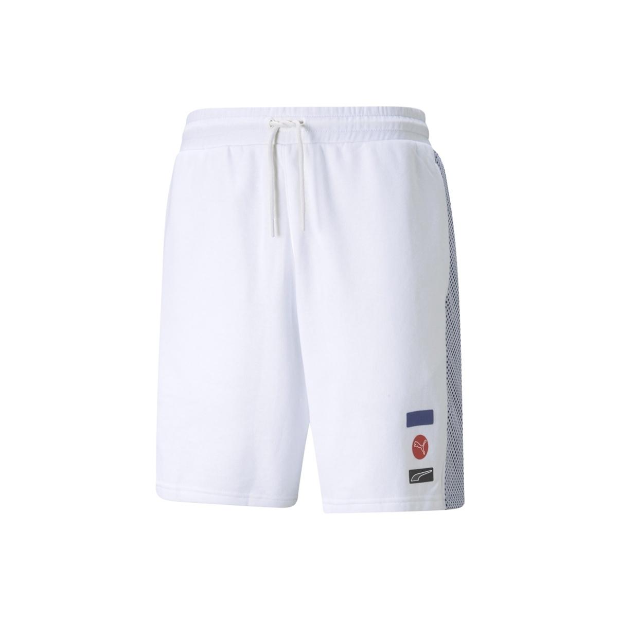PUMA Decor 8 Shorts White Red Blue Men s 531085-02 XS