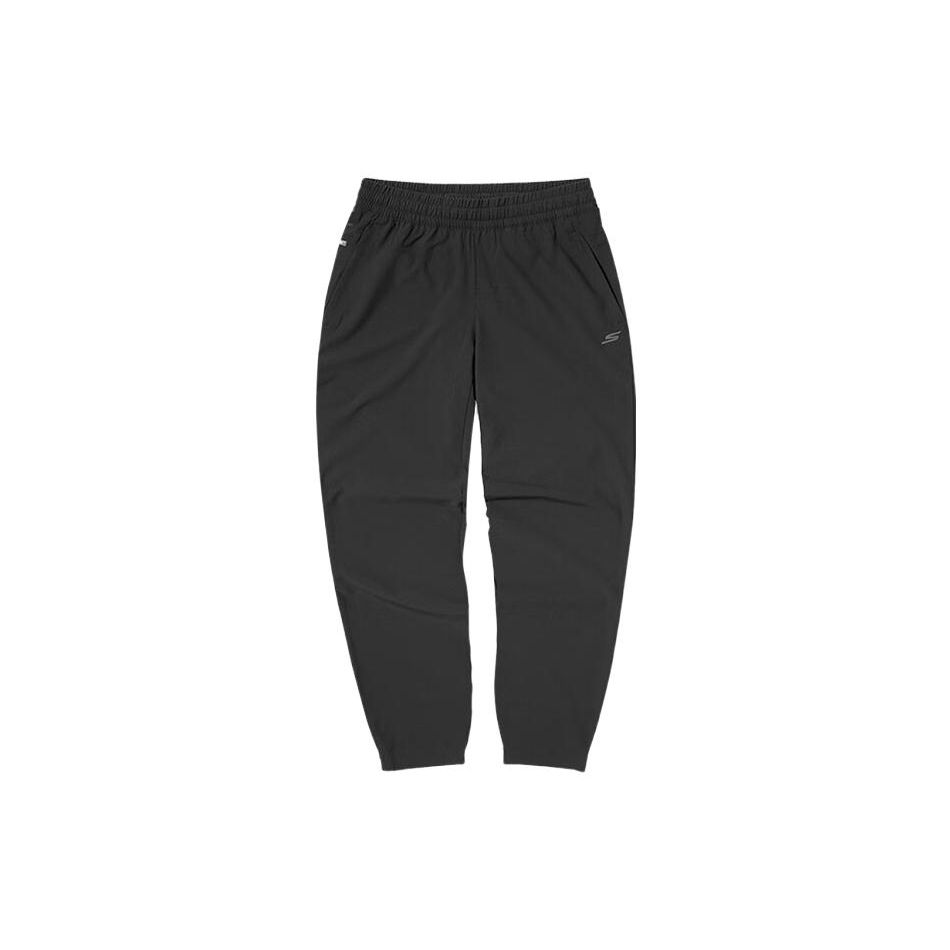 Skechers Comfort Sports Series Solid Color Mid-Rise Elastic Cuffed Knit Joggers Men bottoms Carbon-Black P323M008-0018 M