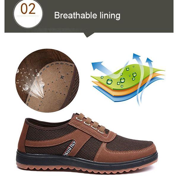 Frühling Alte Peking Stoffschuhe Herren Rutschfest Abriebfest Lässige Arbeitsschuhe Atmungsaktiv Verdickt Küche Mittelalterliche und Ältere Vaterschuhe