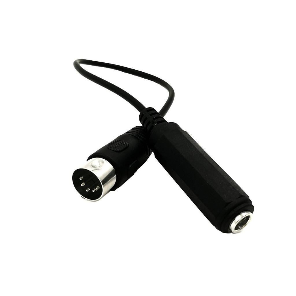 30cm/11.81inch 6.35mm to DIN 5Pin Cable Female to Male Connectors Cord Wire for Connecting Speakers and Recorders