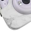 Kinokoo instax Fujifilm instax mini11 husă instax mini11 husă cameră instax husă protectoare cu curea de umăr husă din piele PU, (marmură gri)