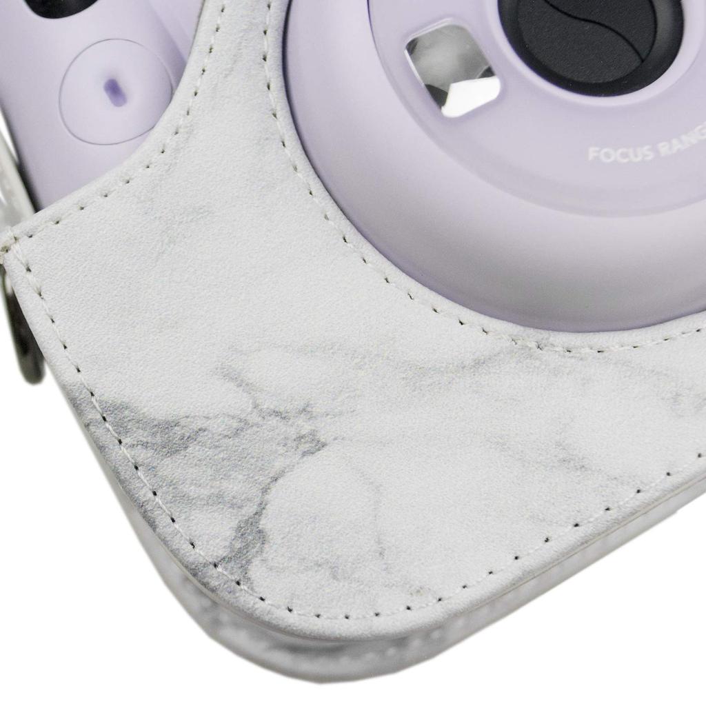 Kinokoo instax Fujifilm instax mini11 husă instax mini11 husă cameră instax husă protectoare cu curea de umăr husă din piele PU, (marmură gri)