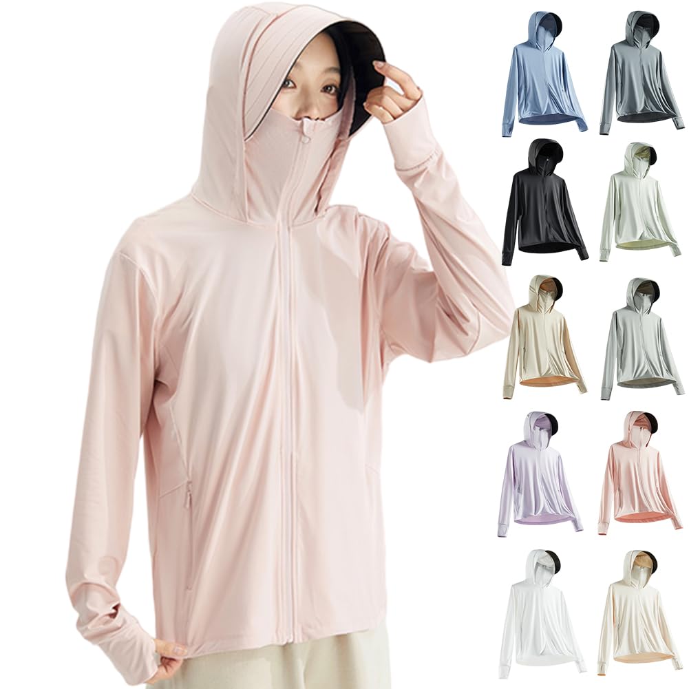 

HOTIAN Рашгард для мужчин и защита от УФ-лучей Прохладный для лета Рашгард Длинный UPF Солнце и Женщины, Худи, На ощупь, Защита, Рукав, С капюшоном, 50+, Защита,