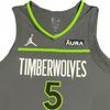 New Jordan x NBA Timberwolves Basketball Jersey Men's Smoke Gray DQ0174-060