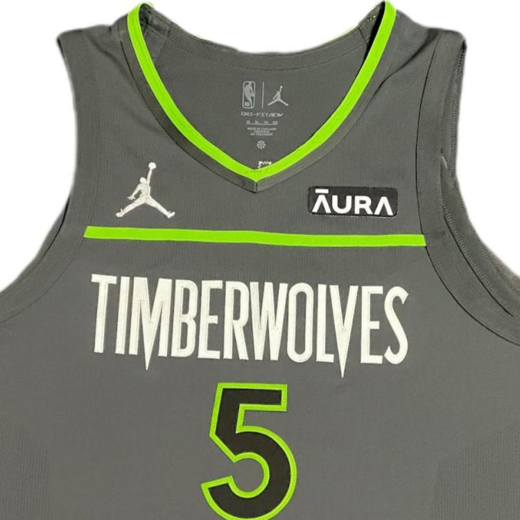 New Jordan x NBA Timberwolves Basketball Jersey Men's Smoke Gray DQ0174-060