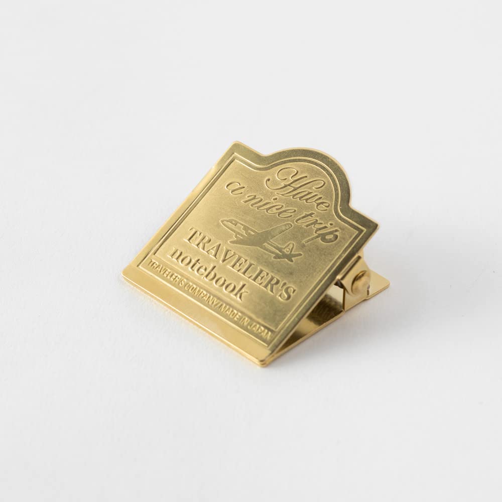 DESIGNPHIL Traveler's Company Traveler's Notebook Brass Clip with Airplane Design (43090006)
