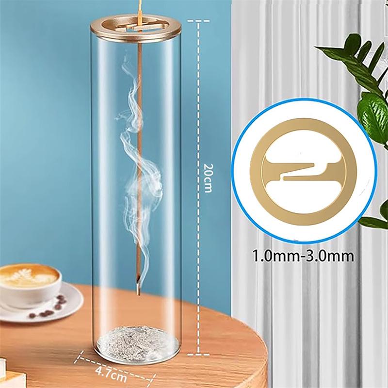 Arzător de Tămâie Modern din Sticlă Suport Anti-Cenușă pentru Tămâie Zburătoare Plată pentru Tămâie Colector de Cenușă Pentru Decor Acasă Yoga Meditație