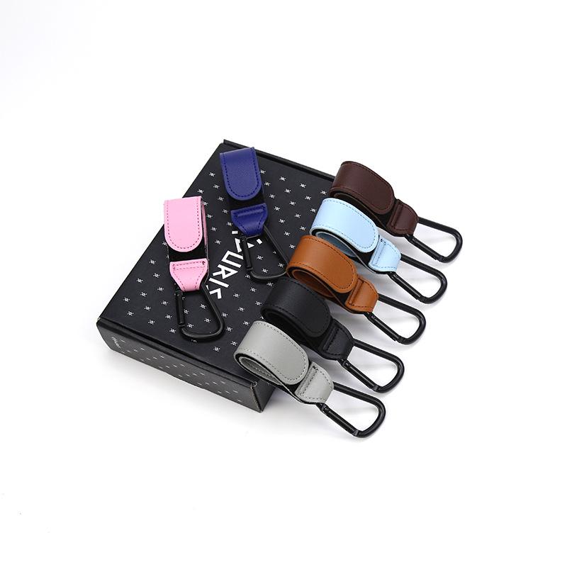 In Stock Stroller Hook with Velcro, Metal Clasp & Carabiner for Child's Stroller