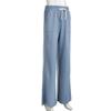 Women's Autumn Loose Solid Color Long Drawstring Elastic Waist Casual Pants