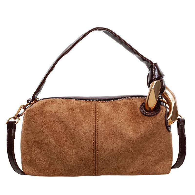 Women Small Soft Faux Suede Pillow Handbag 2026 Winter Simple Simple Short Handle Crossbody Bag for Female Fashiable Urban