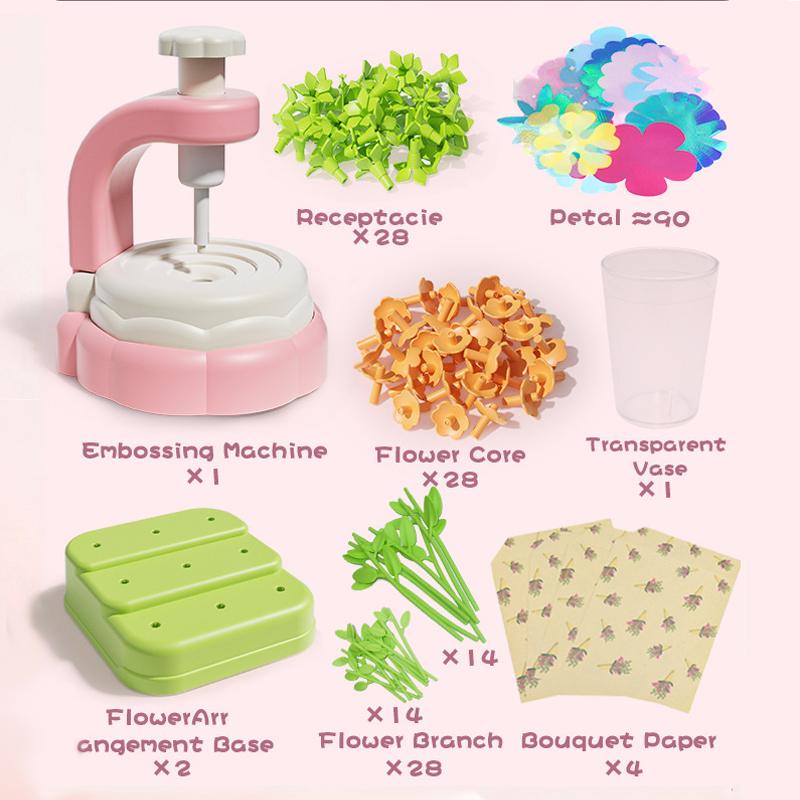 Fiori di Stoffa Mazzi Giocattoli Kit per Artigianato Fai-da-te Giocattoli per Bambini Fiori Fatti a Mano Mercato Giocattolo Regalo di Natale Compleanno per Bambine