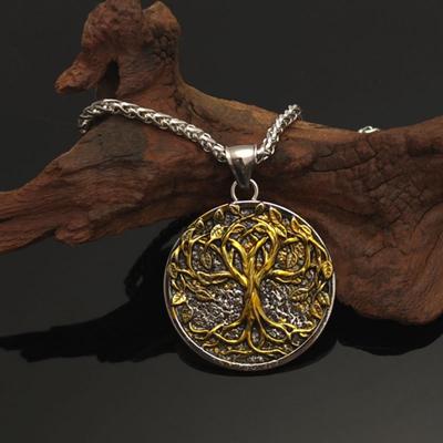 Norse Viking Runes Tree of Life Necklace Pagan Amulet Viking Jewelry Gift