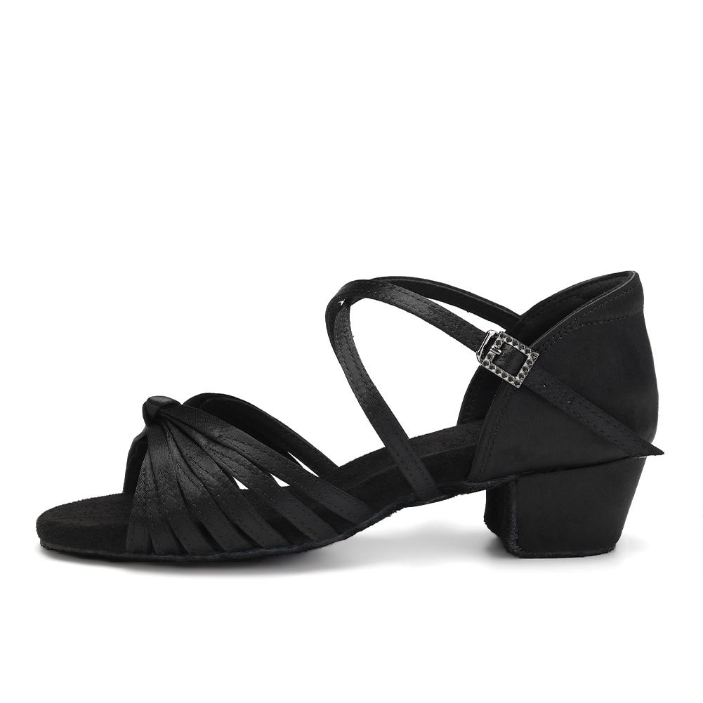 

Детская обувь для латинских танцев для женщин и взрослых, для детей и девочек, мягкая подошва для танцев 31 чёрный