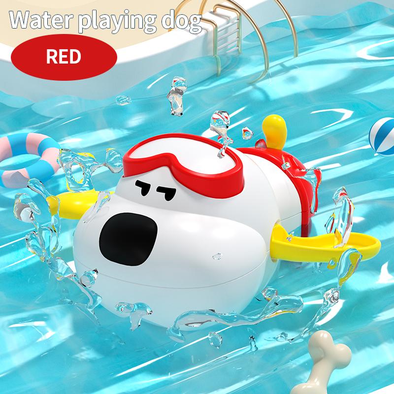 Children'S Bath Time Fun Spring Winding Toy Water-Loving Dogs Monkey Bathroom Plaything Interactive Bathtub Toy For Kids