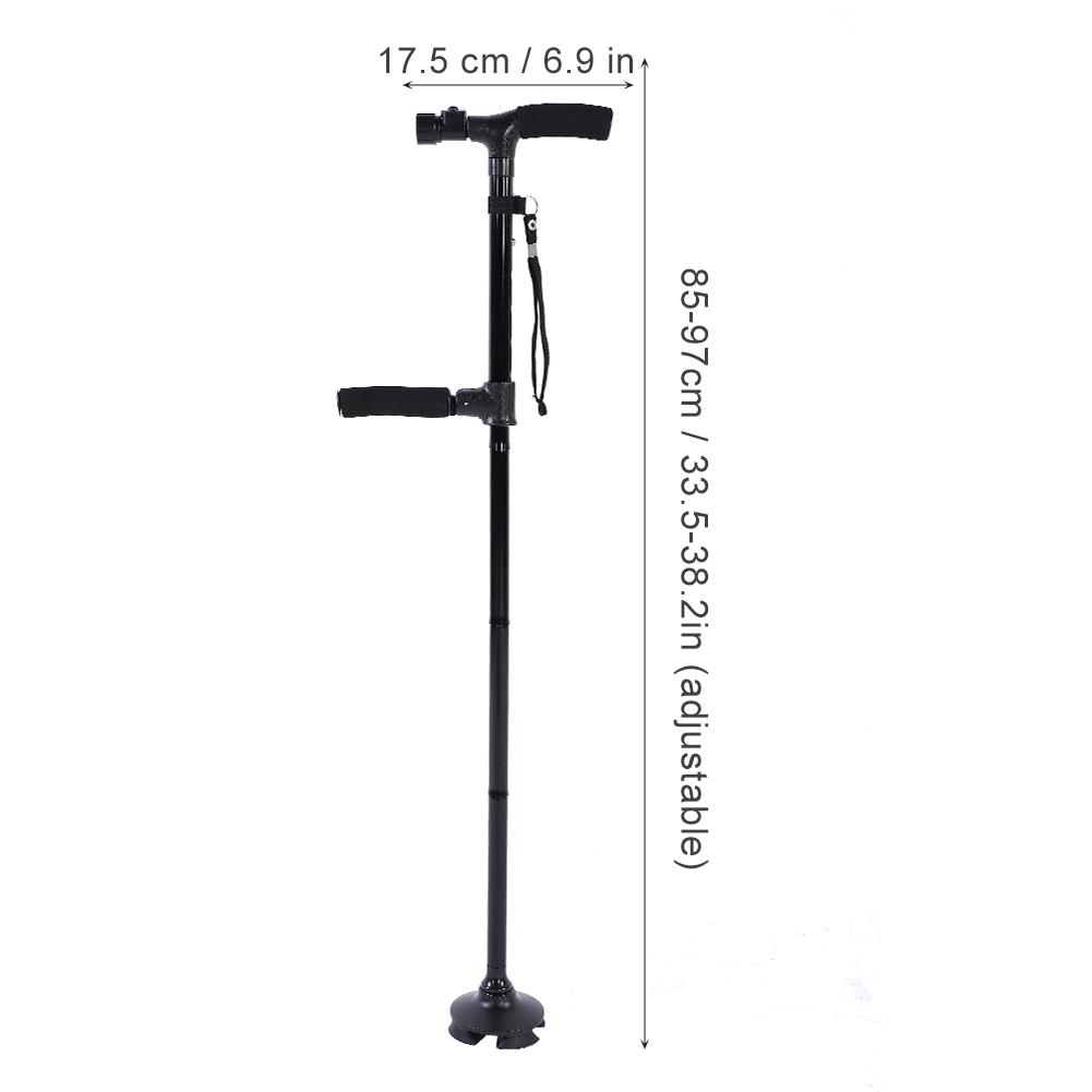 Foldable LED Light Walking Stick Anti skid Telescopic Cane 4 Hd For Elder