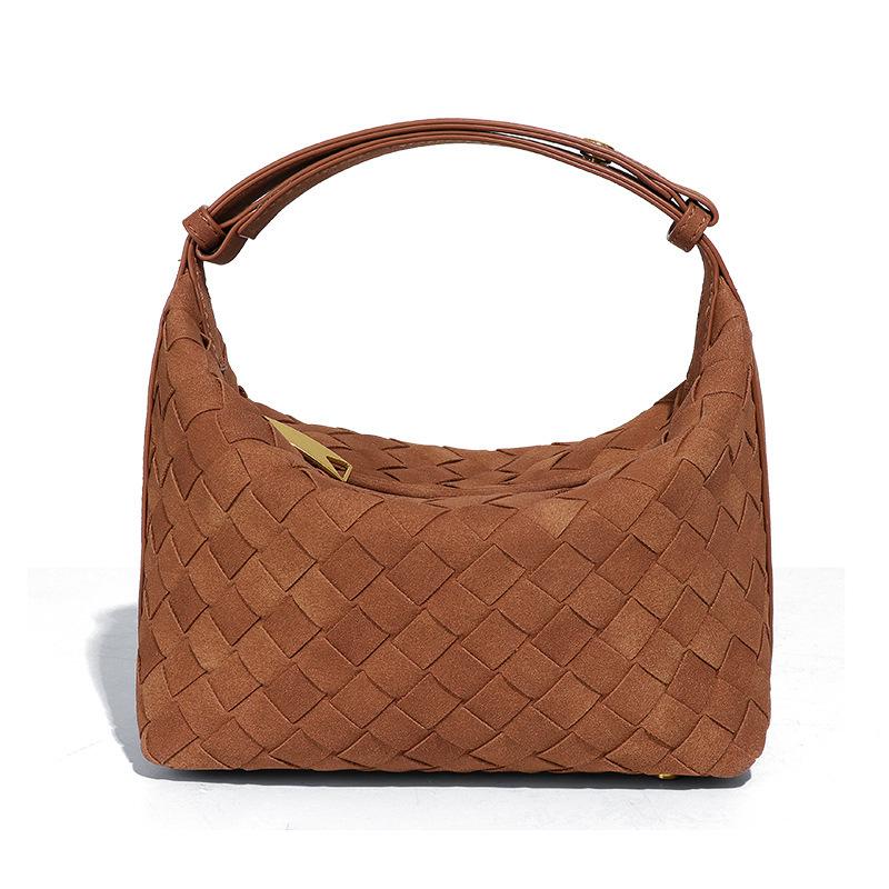 2025 Frosted Hand-Woven Mini Diamond Pattern Crossbody & Shoulder Handbag for Women