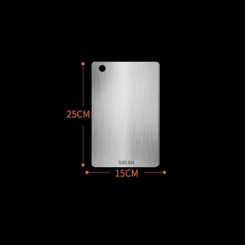 Stainless Steel Cutting Board With Antibacterial Surface For Kitchen Food Preparation And Fruit Slicing 25x15cm