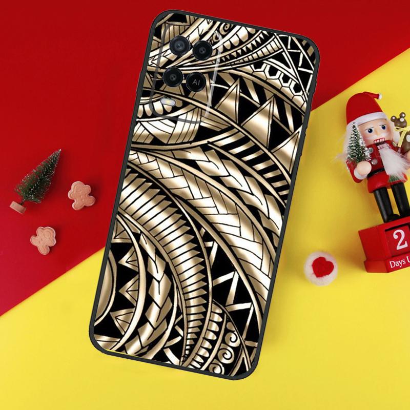 Maori Samoan Polynesian Tribal Case For Oppo A94 A74 A54 A60 A40 A80 A16 A76 A96 A98 A58 A78 A18 A38 A57 A17 A15 A5 A6 Pro