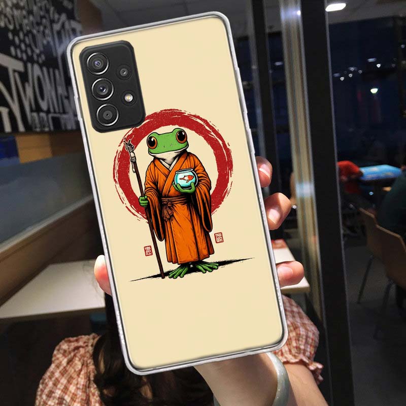 Cute Mouse Axolotl Frog Wizard Phone Case for Samsung A54 A57 A37 A17 A14 A15 A12 A24 A34 A55 A35 A25 A52S A07 A05S A04S A22 A32