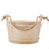 Wooden Sauna Bucket with Rope Handle Wood Traditional for Steam Room,