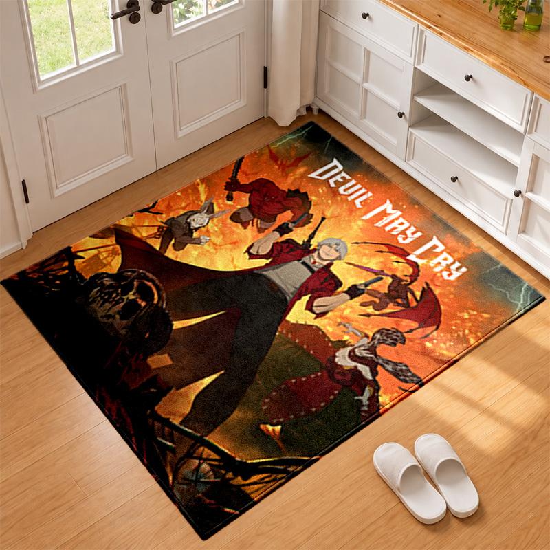 Devil May Cry Carpet Door Mat for Living Room or Bedroom Protective Mat Under Chair Office Decoration Christmas Gift Birthday Present