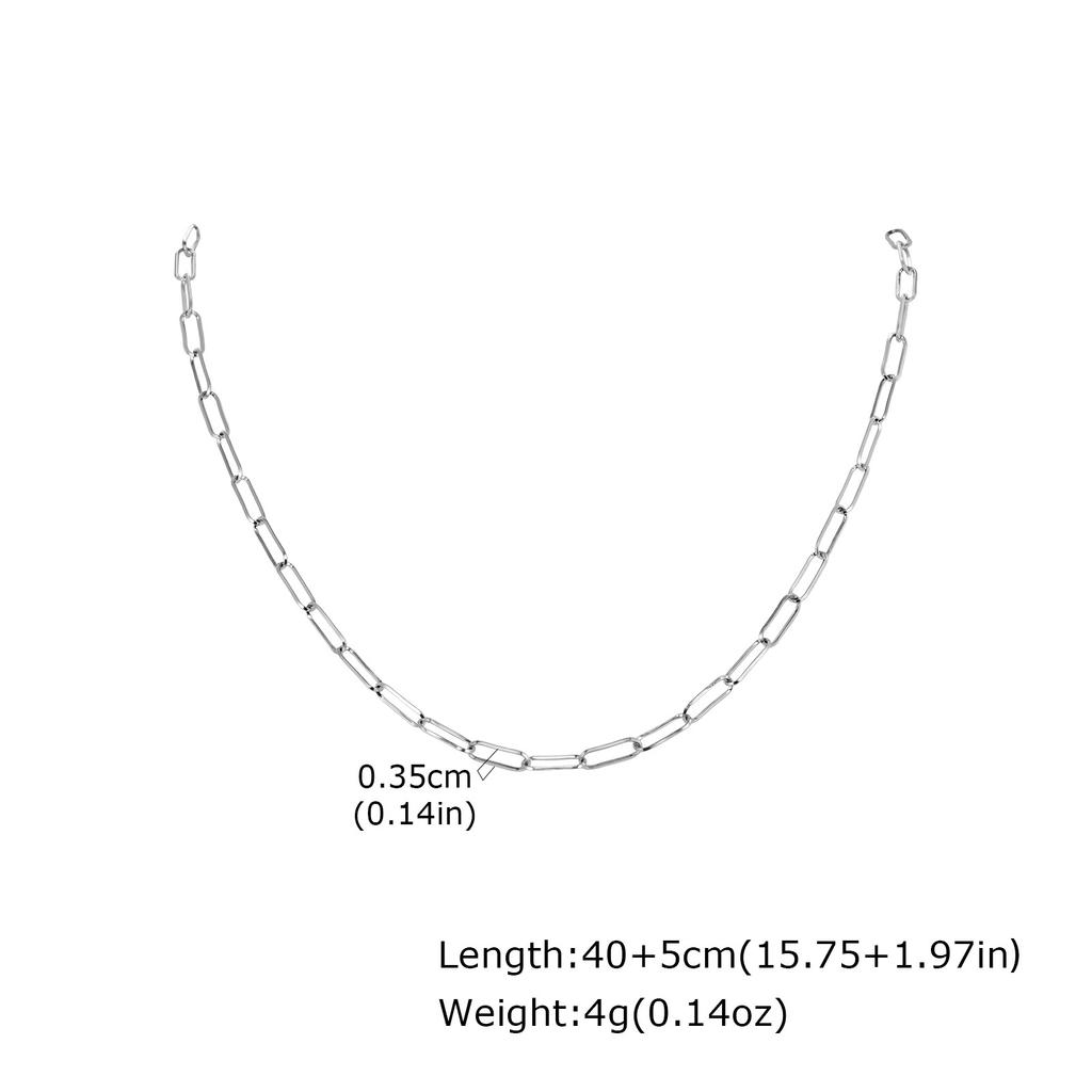 Simple Small Square Chain Necklace, Versatile And Cold Wind Women'S Daily Casual Fashion Accessories Nc-2671
