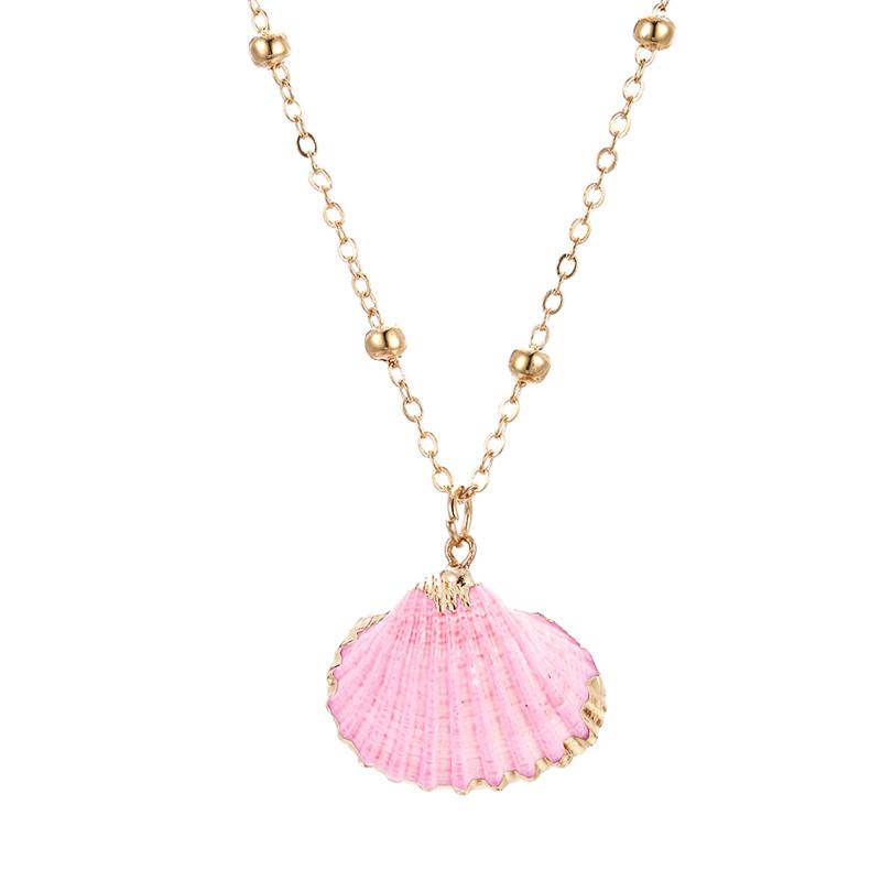 32 Styles Charm Boho Natural Shells Necklaces Scallop Pendant Necklace For Women Gifts Chain Style Alloy Seashell Summer Jewelry