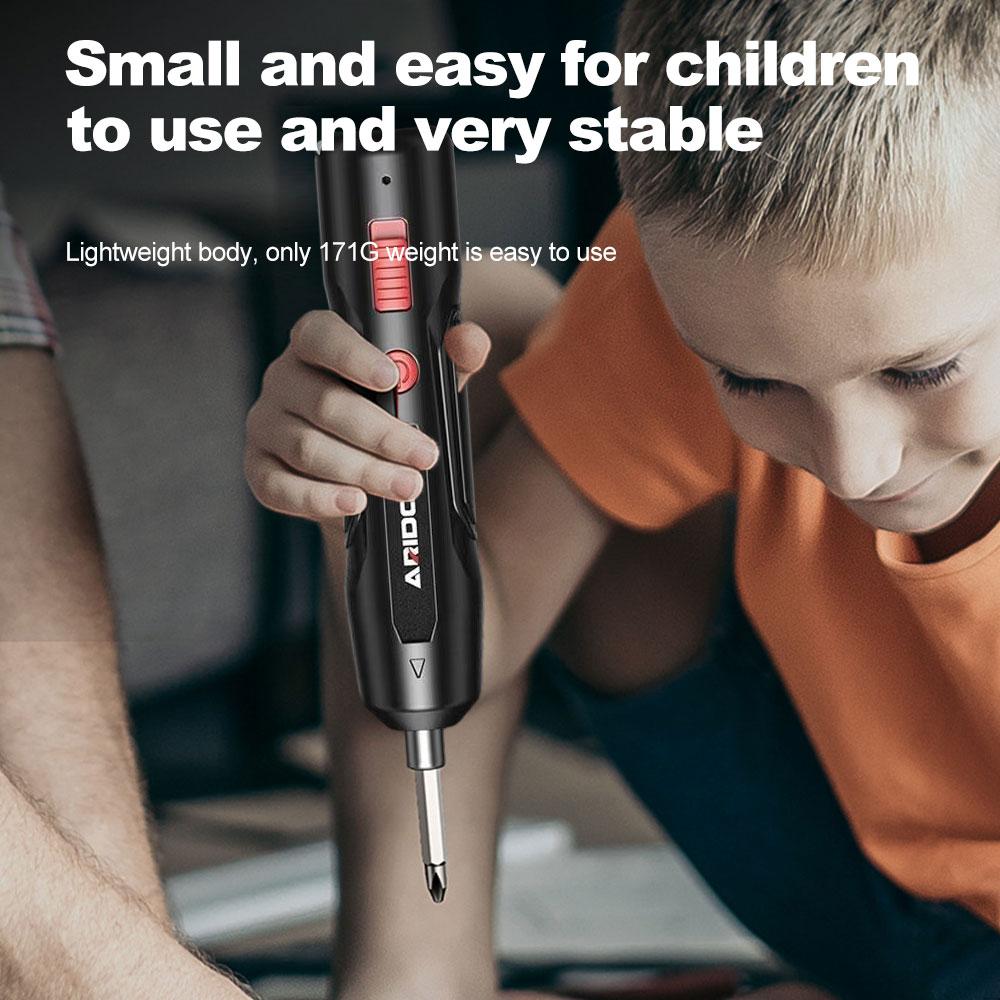 4.2V Rechargeable Electric Screwdriver  Compact Household Screwdriver Set  Multi-Function Power Tool