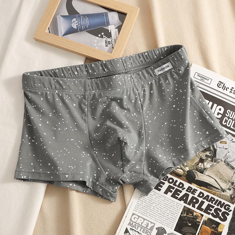 Men Boxer Underwear Elastic High Waist Floral Print Shorts Briefs Loose Fit Breathable Panties Big Size Cotton Male Daily Wear