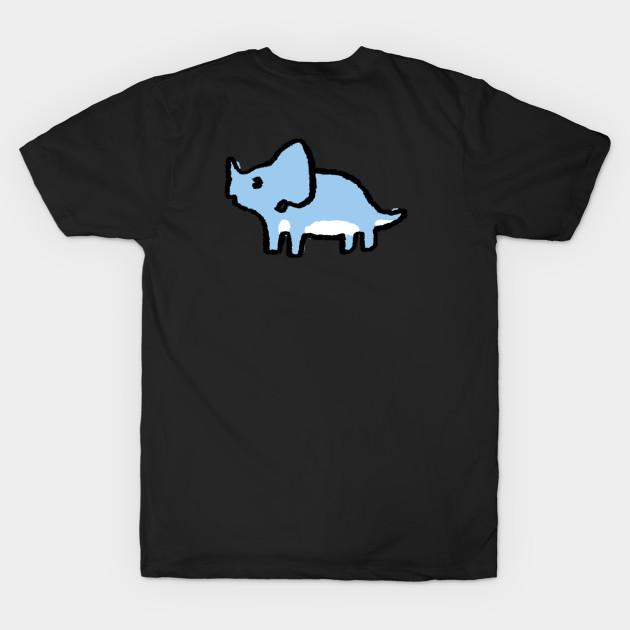 Men Black Print T-shirt Triceratops No-Cut Transfer Paper Print Cotton Tshirt S чёрный